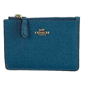 Coach - Logo Leather Mini Skinny ID Case - Turquoise